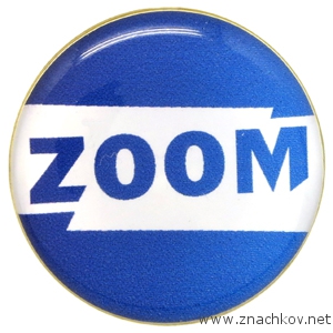 Круглый заливной значок ZOOM