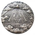 Шикарная медаль с объемными элементами 3Д. Античное серебро.