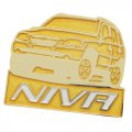 Фирменные значки NIVA - НИВА с золотистыми и серебристыми эмалями