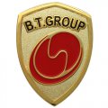 Нагрудные значки с логотипом B.T.GROUP с покрытием золотом