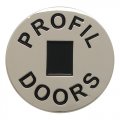 Изготовление значков компании PROFIL DOORS с покрытием под серебро