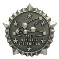 Серебряные значки NASI HONORARY ACADEMICIAN с фианитами