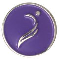 Штампованный значок с фиолетовой эмалью