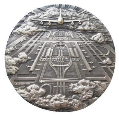 медаль аэропорт с объемными 3D элементами
