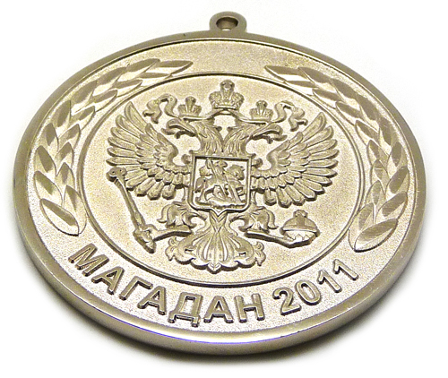 Серебряная памятная медаль с орлом 3Д рельеф