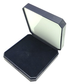 Пластиковый футляр с ложементом из поролона Синий футляр для медали с ложементом из поролона