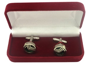 Футляр для запонок бордового цвета Бордовый футляр под запонки