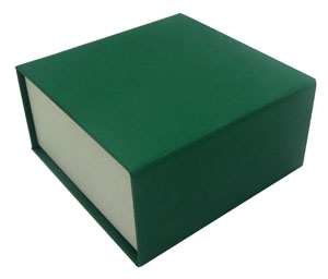 Зеленый футляр для запонок с ложементом Футляр с зеленой бумагой