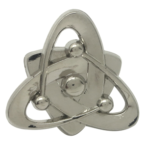 Значки РОСЭНЕРГОАТОМ серебристые Значок РОСЭНЕРГОАТОМ изготовленный литьем под давлением