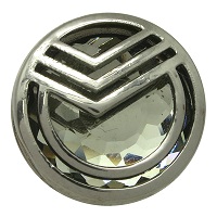 Значок банка со стразом Значок Сбербанк с серебристым стразом