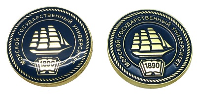 Значки МГУ с эпоксидной и без эпоксидной смолы Значки МГУ - Морской государственный университет